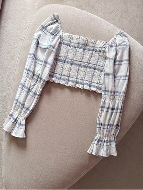 Zara Smocked Off-Shoulder Top